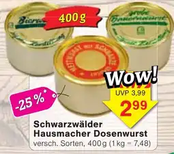 Wiglo Wunderland Schwarzwälder Hausmacher Dosenwurst Angebot