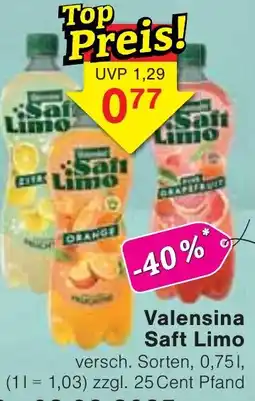 Wiglo Wunderland Valensina Saft Limo Angebot