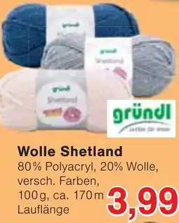 Wiglo Wunderland gründl Wolle Shetland Angebot