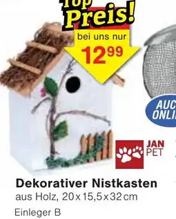 Wiglo Wunderland JAN PET Dekorativer Nistkasten Angebot