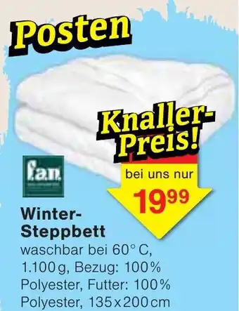 Wiglo Wunderland fan Winter- Steppbett Angebot