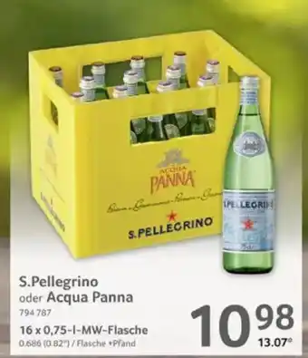 Selgros S.Pellegrino oder Acqua Panna Angebot