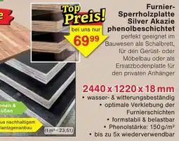 Wiglo Wunderland Furnier- Sperrholzplatte Silver Akazie phenolbeschichtet Angebot