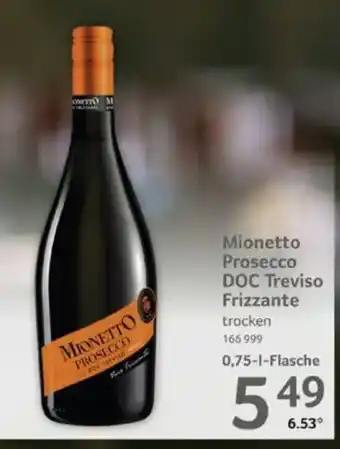 Selgros Mionetto Prosecco DOC Treviso Frizzante Angebot