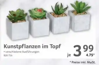 Selgros Kunstpflanzen im Topf Angebot