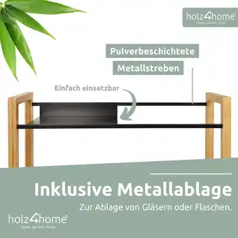 Netto Marken-Discount holz4home Getränkekistenregal aus Bambus I Schwarz 8 Kisten Angebot