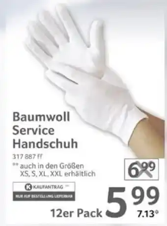 Selgros Baumwoll Service Handschuh Angebot