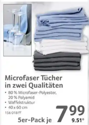 Selgros Microfaser Tücher in zwei Qualitäten Angebot