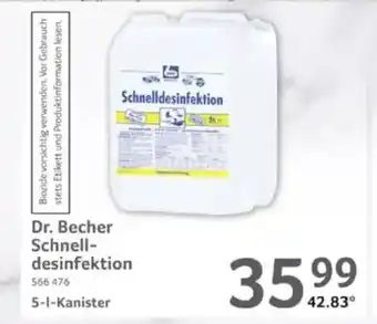 Selgros Dr. Becher Schnelldesinfektion Angebot