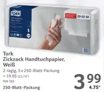 Selgros Tork Zickzack Handtuchpapier, Weiß Angebot