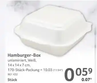 Selgros Hamburger-Box Angebot