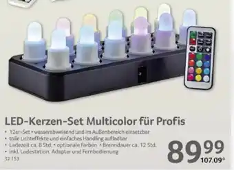 Selgros DUNI LED-Kerzen-Set Multicolor für Profis Angebot