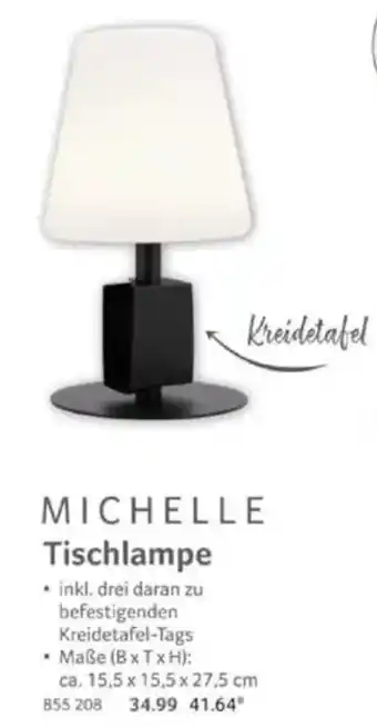 Selgros MICHELLE Tischlampe Angebot