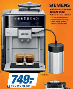 Expert SIEMENS Kaffeevollautomat TE657F03DE Angebot