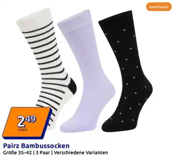 Action Pairz Bambussocken Angebot