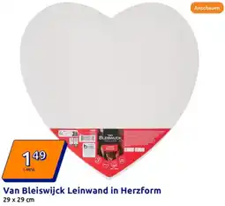 Action Van Bleiswijck Leinwand in Herzform Angebot