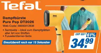 Expert Tefal Dampfbürste Pure Pop DT2026 Angebot