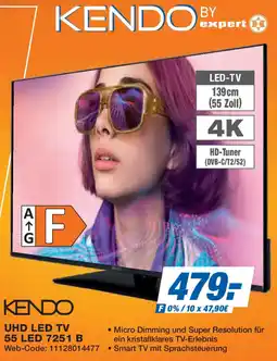 Expert KENDO UHD LED TV 55 LED 7251 B Angebot