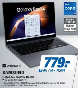 Expert SAMSUNG Notebook Galaxy Book4 Angebot