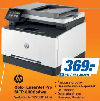 Expert hp Color LaserJet Pro MFP 3302sdwg Angebot