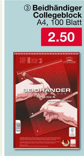 Woolworth Beidhändiger collegeblock Angebot