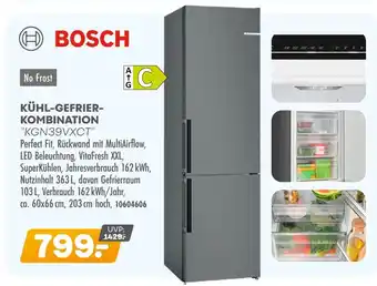 Möbel Kraft Bosch kühl-gefrier-kombination kgn39vxct Angebot