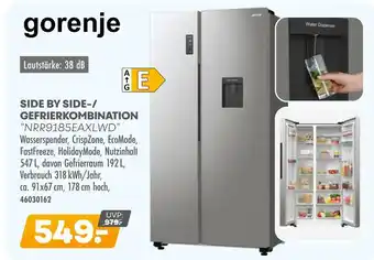 Möbel Kraft Gorenje side by side-/gefrierkombination nrr9185eaxlwd Angebot