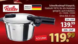 Zurbrüggen Fissler Schnellkochtopf Vitaquick Angebot