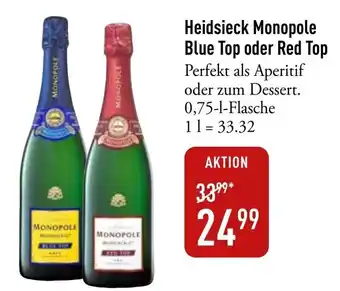 Galeria Markthalle Heidsieck Monopole Blue Top oder Red Top Angebot