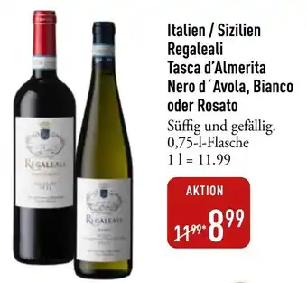 Galeria Markthalle Regaleali Tasca d'Almerita Nero d'Avola, Bianco oder Rosato Angebot