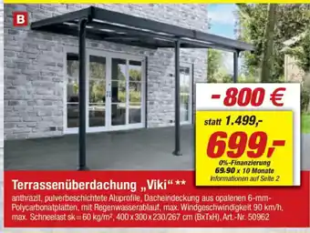 toom Baumarkt Terrassenüberdachung „Viki" Angebot