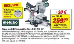 toom Baumarkt Kapp- und Gehrungssäge-Set,,KGS 254 M" Angebot