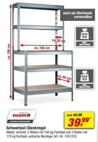 toom Baumarkt Schwerlast-Steckregal Angebot