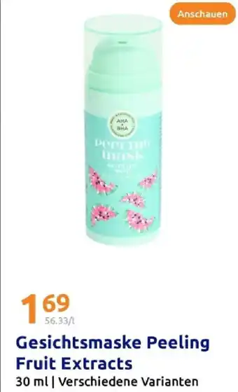 Action Aha bha gesichtsmaske peeling fruit extracts Angebot