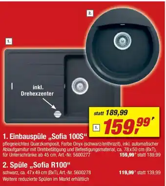 toom Baumarkt 2. Spüle,,Sofia R100" Angebot