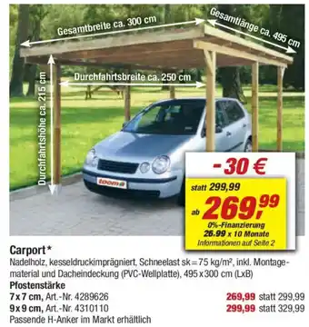 toom Baumarkt Carport Angebot