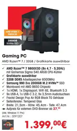 Arlt Gaming PC AMD Ryzen™ 7/32GB / Grafikkarte auswählbar Angebot