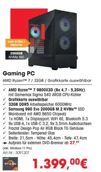 Arlt Gaming PC AMD Ryzen™ 7/32GB / Grafikkarte auswählbar Angebot