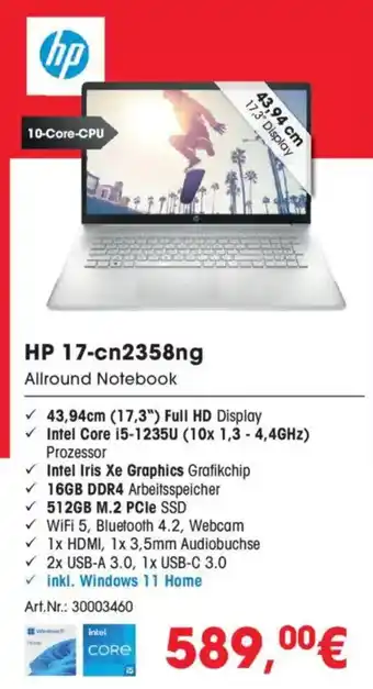 Arlt HP Allround Notebook 17-cn2358ng Angebot