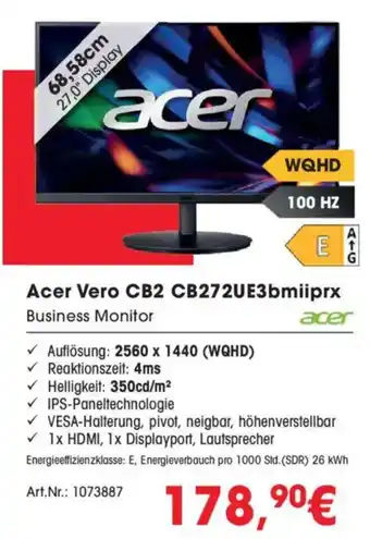 Arlt Acer Vero CB2 CB272UE3bmiiprx Business Monitor Angebot