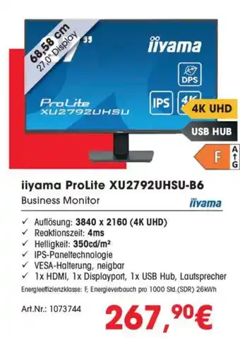 Arlt iiyama ProLite XU2792UHSU-B6 Business Monitor Angebot