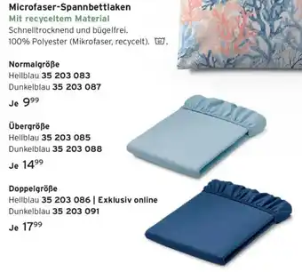 Tchibo Microfaser-Spannbettlaken Angebot