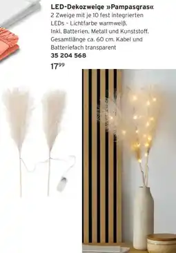 Tchibo LED-Dekozweige Pampasgras Angebot