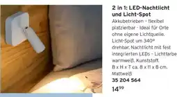 Tchibo 2 in 1: LED-Nachtlicht und Licht-Spot Angebot