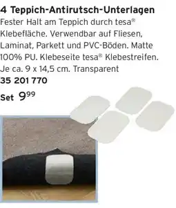 Tchibo 4 Teppich-Antirutsch-Unterlagen Angebot