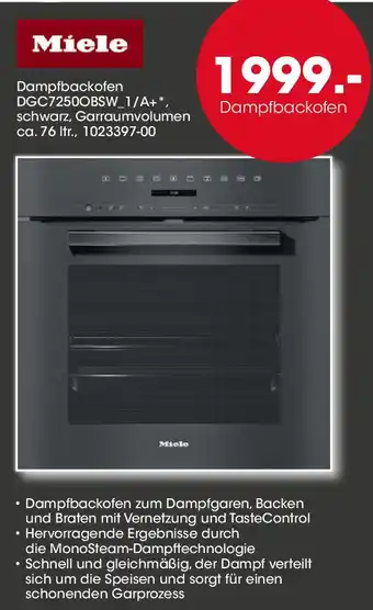 Möbel Martin Miele Dampfbackofen Angebot