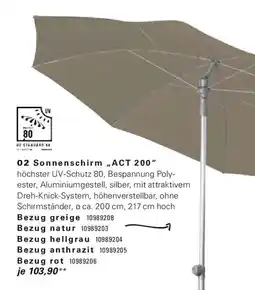 Höffner Sonnenschirm,,ACT 200 Angebot