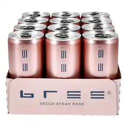 Netto Marken-Discount Bree Secco Syrah Rosé trocken 11,0 % vol 0,20 Liter Dose, 12er Pack Angebot