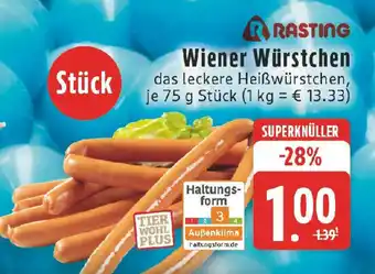 Edeka RASTING Wiener Würstchen Angebot