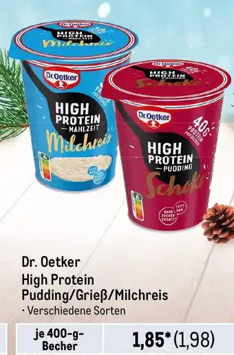 METRO Dr. Oetker High Protein Pudding/Grieß/Milchreis Angebot